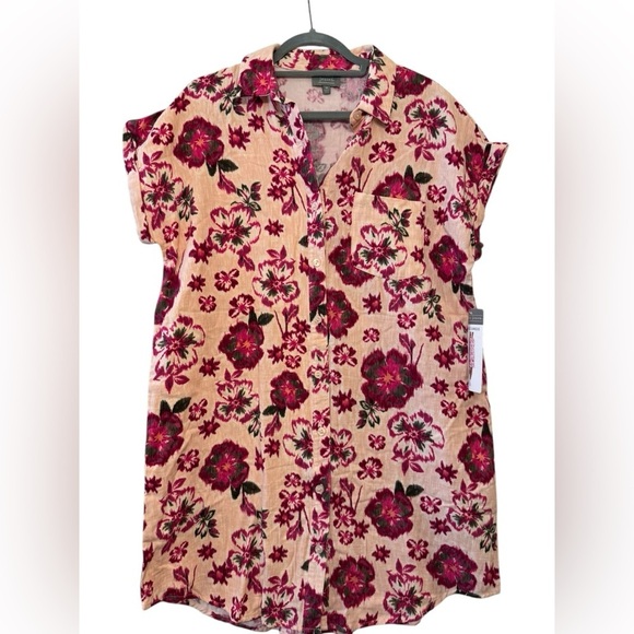 Berkley Jensen Gauze Shirt Dress M - Picture 1 of 7